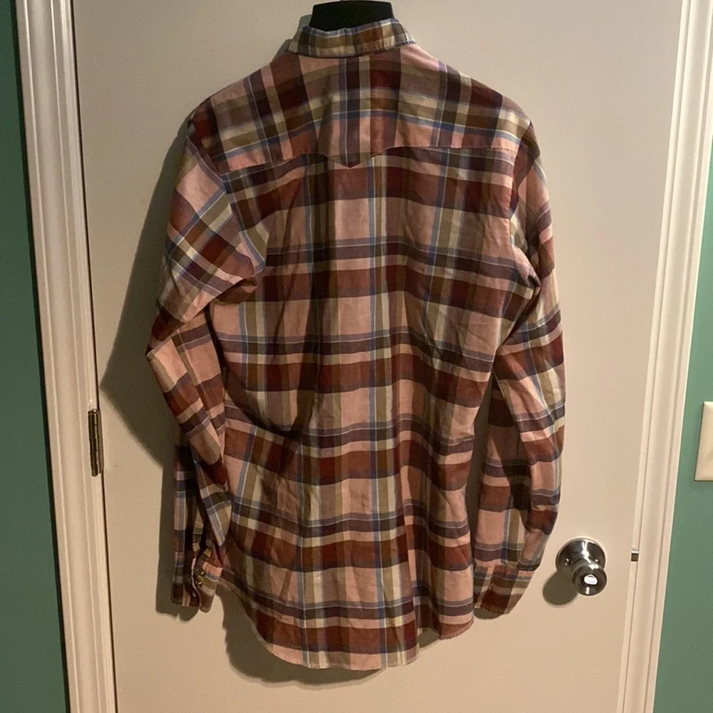 Wrangler Long Sleeve Pearl Snap Western Shirt L Made in the USA - Picture 12 of 12